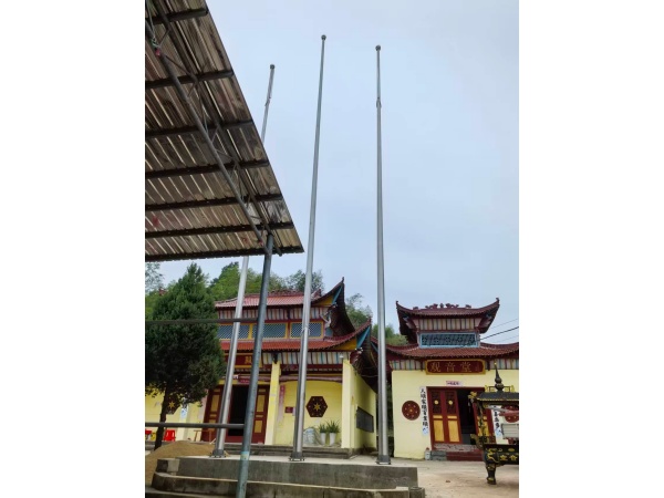 手動旗桿13米一根，12米兩根，撫州市宜黃縣秀源村漢帝廟