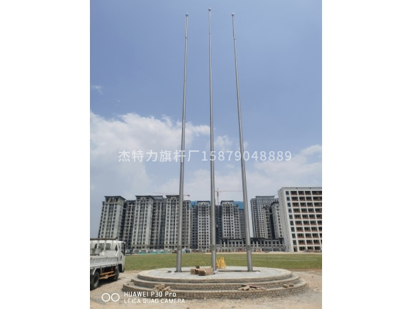 杰特力-不銹鋼錐形內置式手動手搖升旗桿